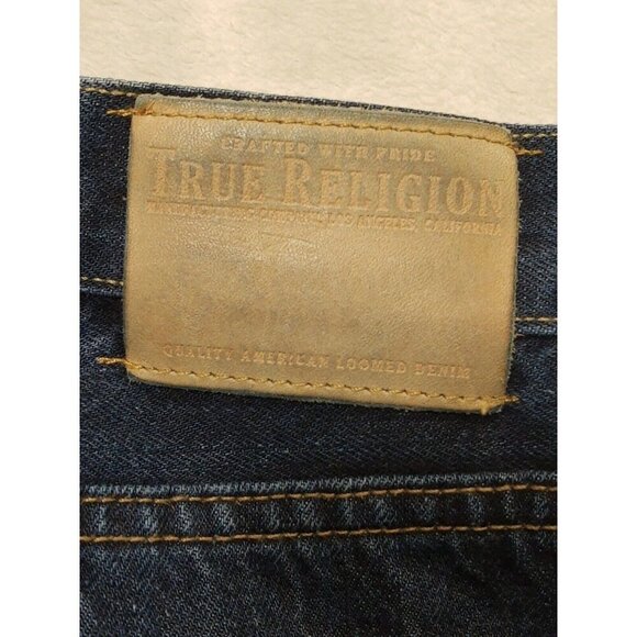 Men's True Religion Limited Edition Selvedge Size 32 Jeans Made In USA Black VTG - Picture 6 of 14
